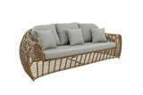 VIG Furniture Renava Sandra - Outdoor Beige + Wicker Sofa Set With End Table VGATRASF-227-SET-ET