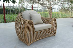 VIG Furniture Renava Sandra - Outdoor Beige + Wicker Sofa Set VGATRASF-227