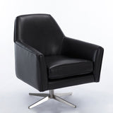 Phoenix Black Leather Gel Swivel Armchair