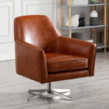 Comfort Pointe Phoenix Caramel Leather Gel Swivel Armchair Caramel / Nickel