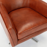 Comfort Pointe Phoenix Caramel Leather Gel Swivel Armchair Caramel / Nickel