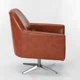 Comfort Pointe Phoenix Caramel Leather Gel Swivel Armchair Caramel / Nickel