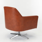 Comfort Pointe Phoenix Caramel Leather Gel Swivel Armchair Caramel / Nickel