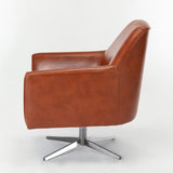 Comfort Pointe Phoenix Caramel Leather Gel Swivel Armchair Caramel / Nickel