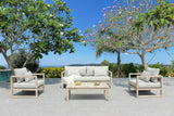 VIG Furniture Renava Calm - Outdoor Grey + Acacia Sofa Set VGATRASF-229