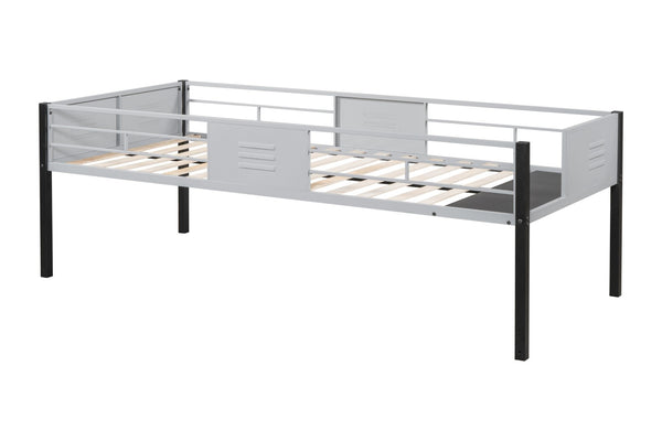 English Elm Triple Bunk Bed Steel Frame with Wood Slats Converts to Three Twin Beds W427S00071