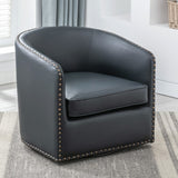 Comfort Pointe Tyler Swivel Arm Chair Midnight Bue