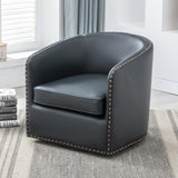 Comfort Pointe Tyler Swivel Arm Chair Midnight Bue