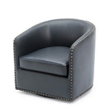 Comfort Pointe Tyler Swivel Arm Chair Midnight Bue