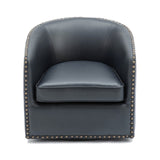 Comfort Pointe Tyler Swivel Arm Chair Midnight Bue