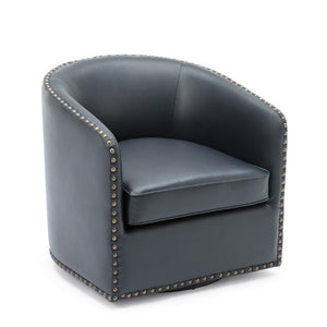 Comfort Pointe Tyler Swivel Arm Chair Midnight Bue