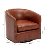 Comfort Pointe Tyler Swivel Arm Chair Caramel