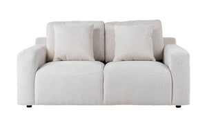 VIG Furniture Divani Casa Gloria - Modern White Fabric Loveseat VGSX-22052-LOVE-PRL