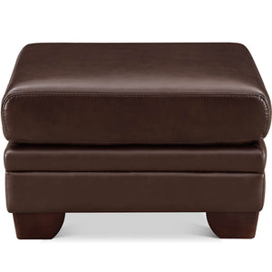 English Elm Magnum Brown Leather Ottoman with Top-Grain Leather, Pocket Coil Comfort, Kiln-Dried Wood Frame B2705P338117