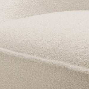 Comfort Pointe Andria Boucle Swivel Chair Milky White