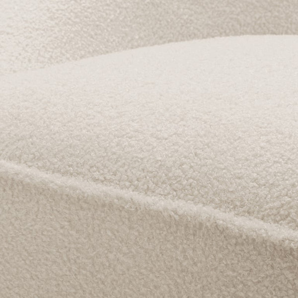 Comfort Pointe Andria Boucle Swivel Chair Milky White