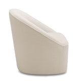 Comfort Pointe Andria Boucle Swivel Chair Milky White