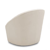 Comfort Pointe Andria Boucle Swivel Chair Milky White