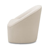 Comfort Pointe Andria Boucle Swivel Chair Milky White