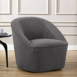 Comfort Pointe Andria Boucle Swivel Chair Grey