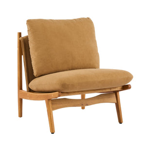 English Elm Vista Mid-century Accent Chairs Mocha Upholstered Natural Wood Frame Set of 2 N767P366304M