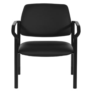 OSP Home Furnishings Big and Tall Guest Chair with Reinforced Metal Frame for Office Reception Waiting Rooms 55052B-R107
