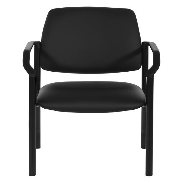 OSP Home Furnishings Big and Tall Guest Chair with Reinforced Metal Frame for Office Reception Waiting Rooms 55052B-R107