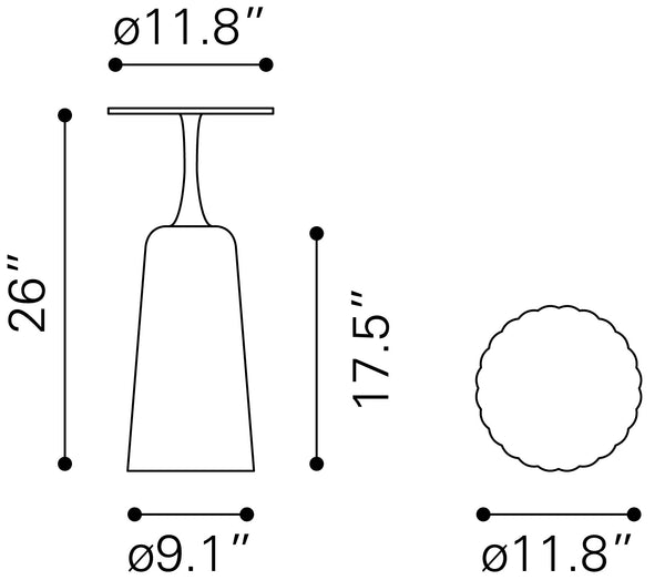 Chenai Drink Table Black 109766 Zuo Modern