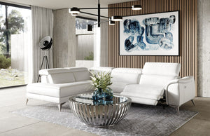 VIG Furniture Lamod Italia Monte Carlo - Italian Modern White Leather Left Facing Sectional Sofa VGCC-MONTECARLO-WHT-LAF