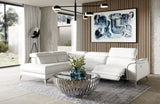 Lamod Italia Monte Carlo - Italian Modern White Leather Left Facing Sectional Sofa