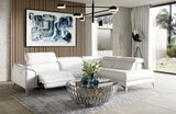 Lamod Italia Monte Carlo - Italian Modern White Leather Right Facing Sectional Sofa