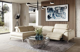 Lamod Italia Monte Carlo - Italian Modern Cappuccino Leather Left Facing Sectional Sofa