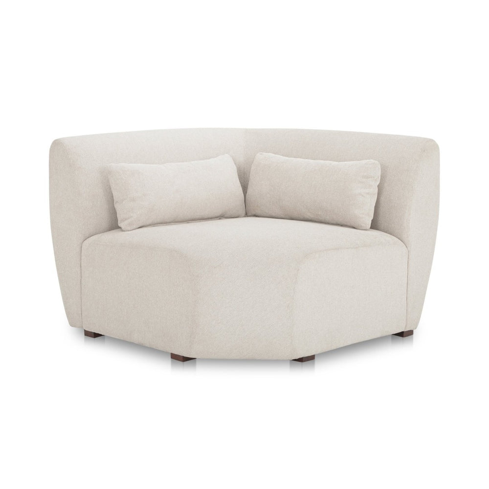 English Elm Amelia Corner Chair Wide Angled Lounge Seat in Recycled Polyester for Modern Rooms B2769P504205