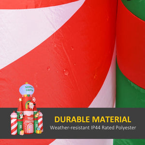 English Elm 10ft Candy Castle Holiday Inflatable Yard Display with Led Lights and Festive Characters T3971P404208