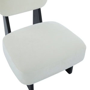English Elm [set of 2] Beige Polyester Barrel Lounge Chairs with Black Wood Base for Living Room Black N767P373046B