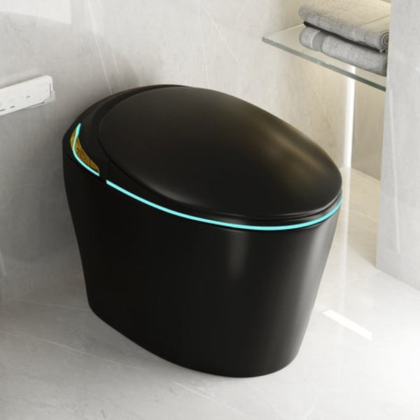 English Elm Unique Smart Toilet with Built in Bidet Auto Lid Foot Sensor and Warm Air Dryer W3133P384976