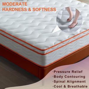 English Elm Medium Firm Hybrid Mattress with Pocket Springs and Certipur Foam for Restful Sleep W3203P348752