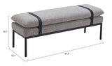 Padd Bench Gray 110354 Zuo Modern