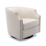 Comfort Pointe Aerin Linen Swivel Glider Barrel Chair Linen