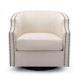 Comfort Pointe Aerin Linen Swivel Glider Barrel Chair Linen