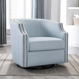 Comfort Pointe Aerin Sky Blue Swivel Glider Barrel Chair Sky Blue