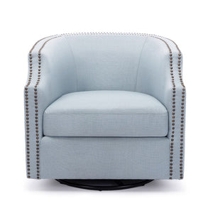 Comfort Pointe Aerin Sky Blue Swivel Glider Barrel Chair Sky Blue