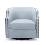 Comfort Pointe Aerin Sky Blue Swivel Glider Barrel Chair Sky Blue