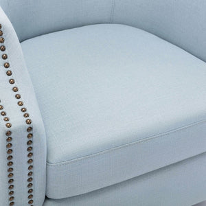 Comfort Pointe Aerin Sky Blue Swivel Glider Barrel Chair Sky Blue