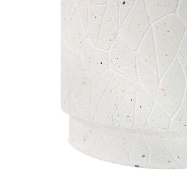 English Elm Outdoor Terrazzo Concrete Drum Table Artisan Speckled Accent for Patio Lounge N773P205008W