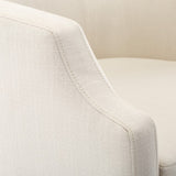 Comfort Pointe Infinity Linen Swivel Glider Barrel Chair Linen