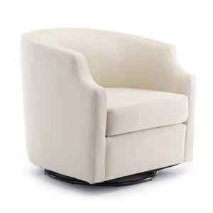 Comfort Pointe Infinity Linen Swivel Glider Barrel Chair Linen