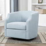 Comfort Pointe Infinity Sky Blue Swivel Glider Barrel Chair Sky Blue