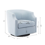 Comfort Pointe Infinity Sky Blue Swivel Glider Barrel Chair Sky Blue