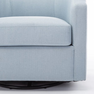 Comfort Pointe Infinity Sky Blue Swivel Glider Barrel Chair Sky Blue